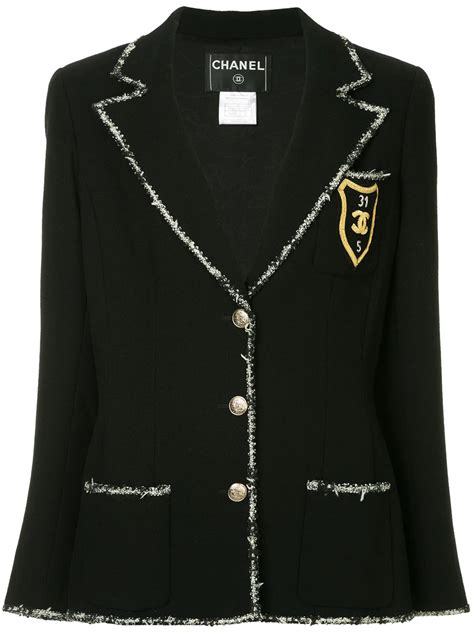 vintage chanel long coat|pre owned chanel jackets.